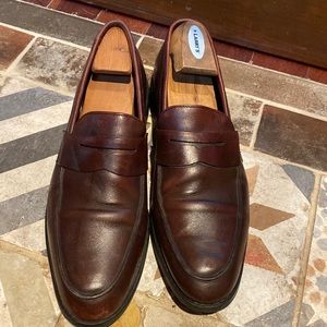 Mens Leather Allen Edmonds Presidio Loafers 11.5D